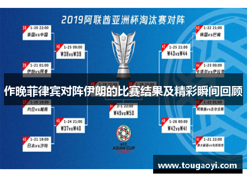 作晚菲律宾对阵伊朗的比赛结果及精彩瞬间回顾